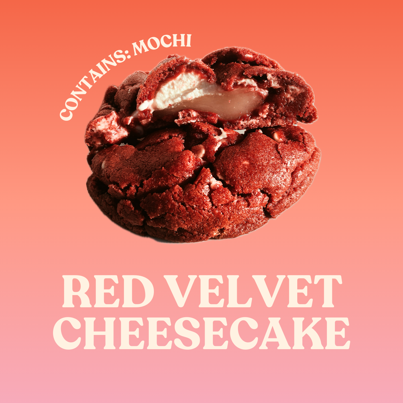 RED VELVET CHEESECAKE MOCHI COOKIE - BOX OF 3