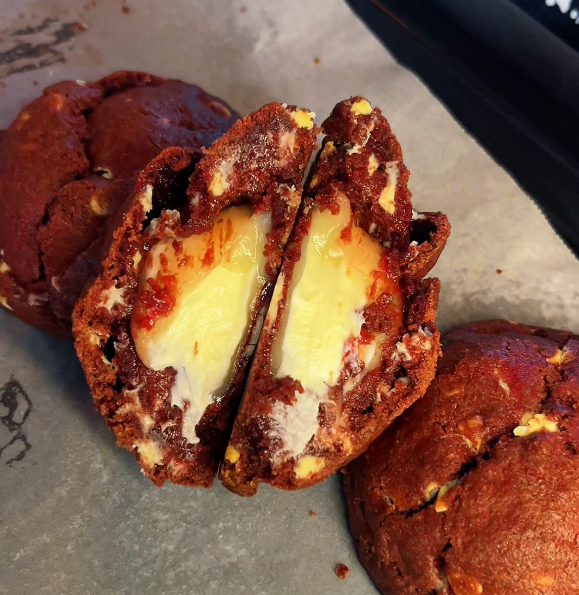 RED VELVET CHEESECAKE MOCHI COOKIE - BOX OF 3