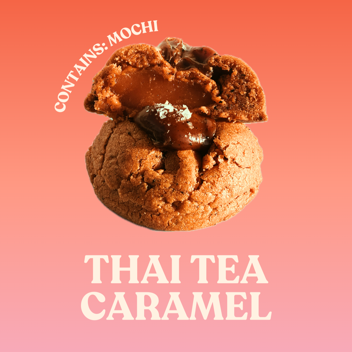 THAI TEA CARAMEL MOCHI COOKIE BOX OF 3