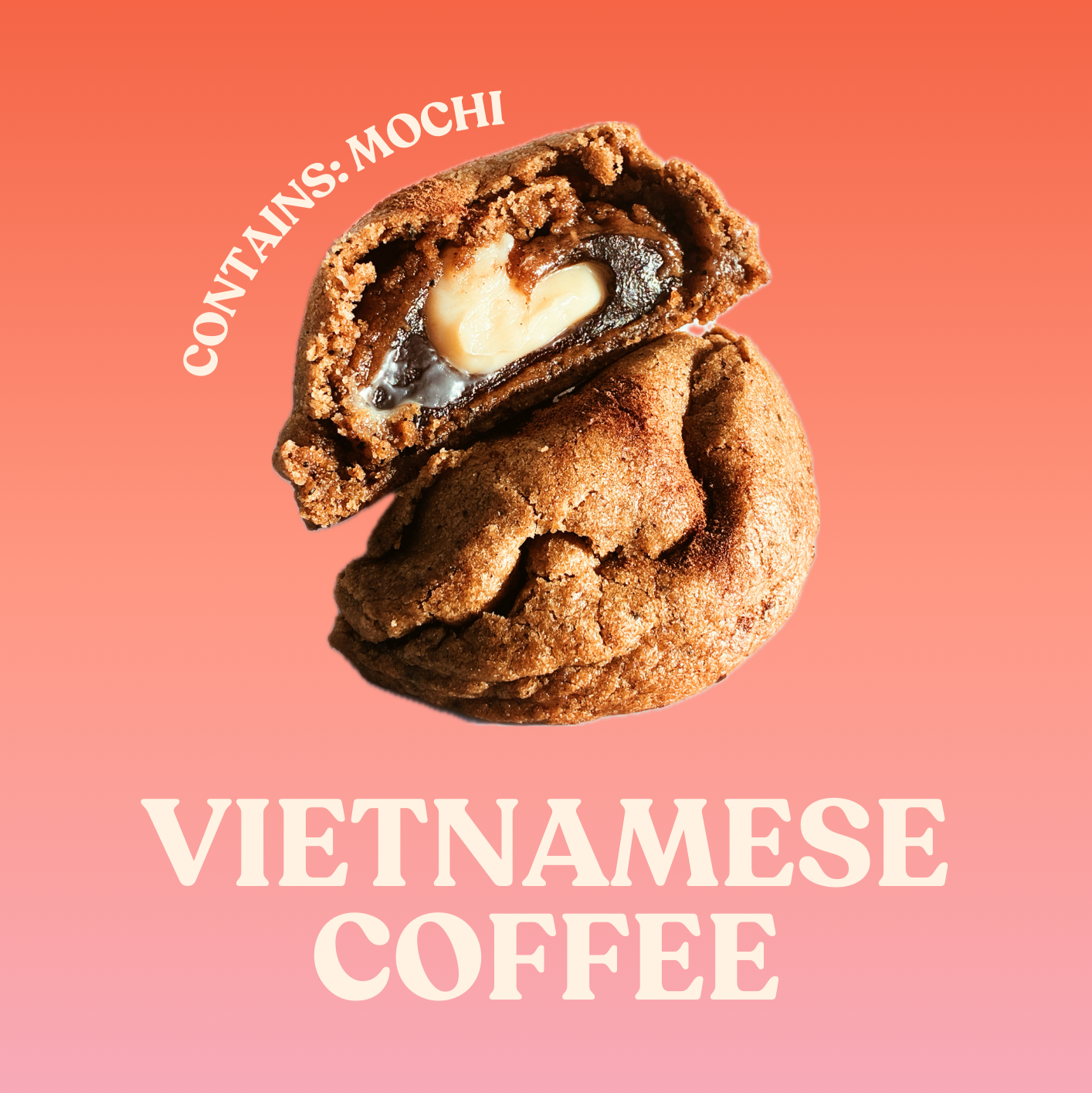 VIETNAMESE COFFEE MOCHI COOKIE - BOX OF 3
